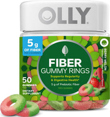 OLLY envase frontal Berry Melon que destaca fibra prebiótica