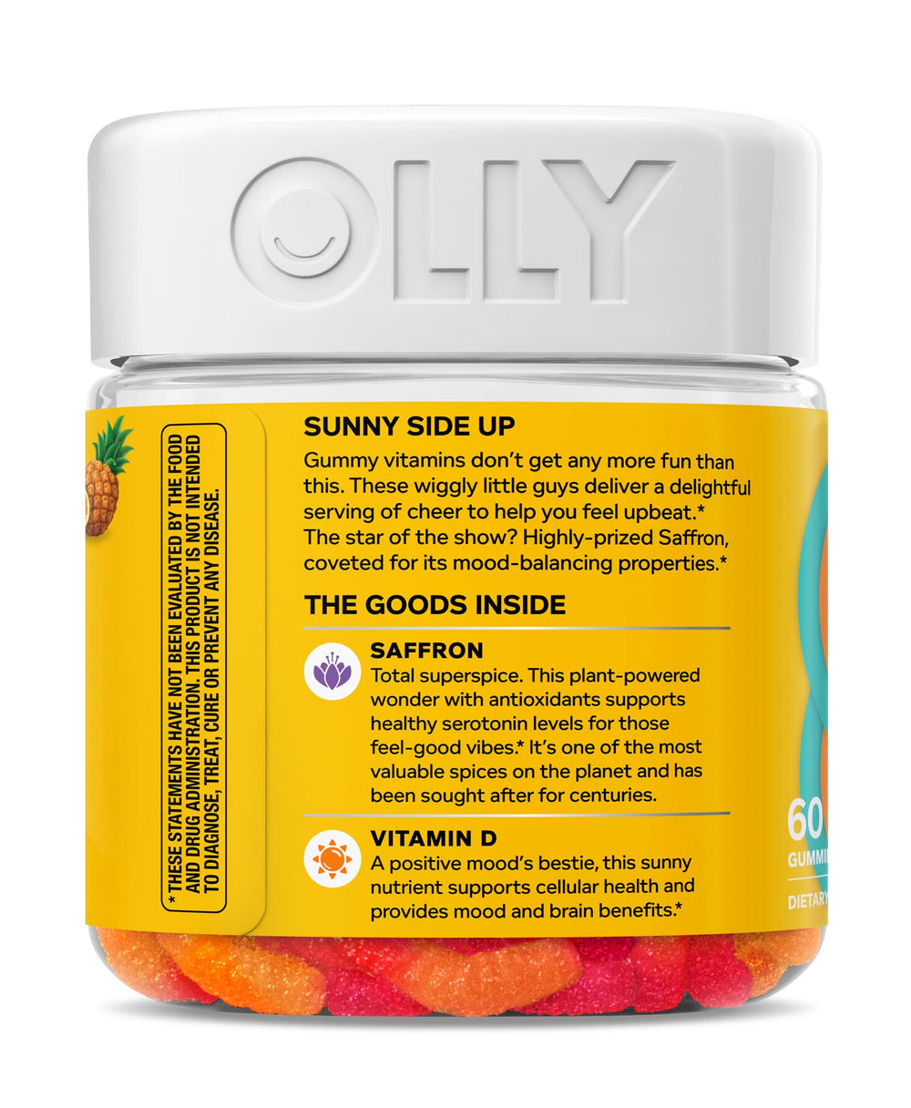 OLLY escena lifestyle en cocina con gomitas integradas en rutina matinal