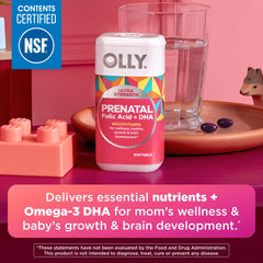 OLLY detalle de textura de softgel, suave y compacto