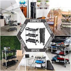 Olympia Tools bandejas de tres niveles mostrando organización eficiente