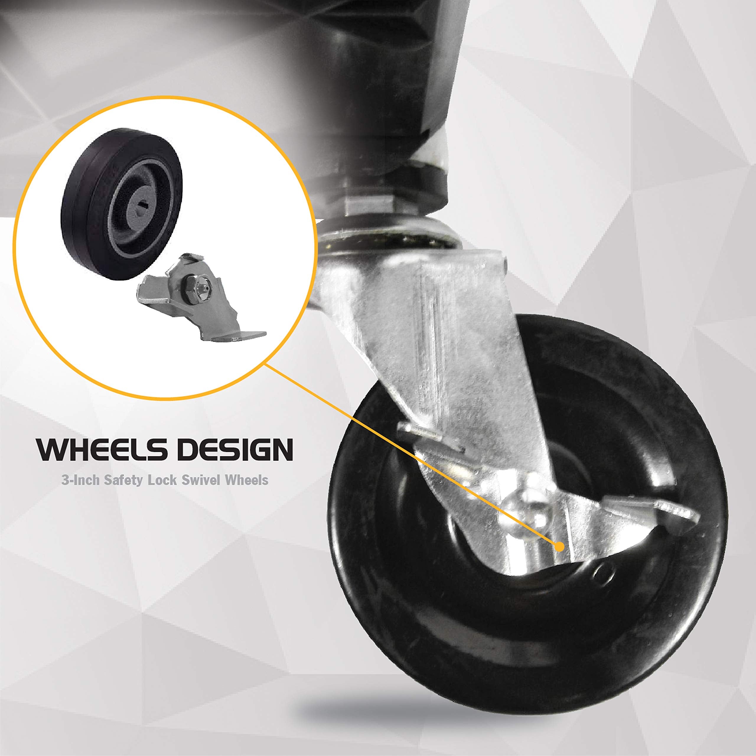Olympia Tools carrito plegado a 8" ahorra espacio en almacenamiento