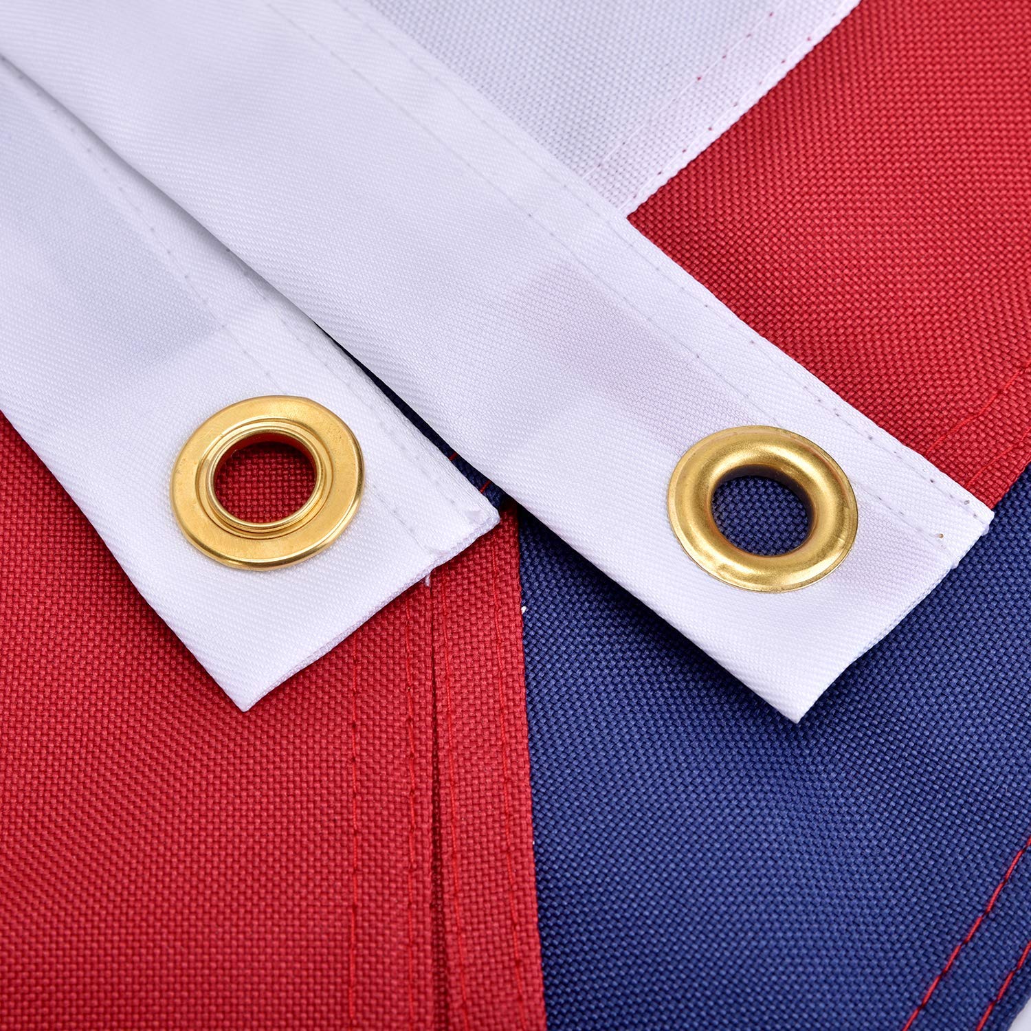 OLYNIK primer plano de franjas y costuras reforzadas que evitan deshilachado