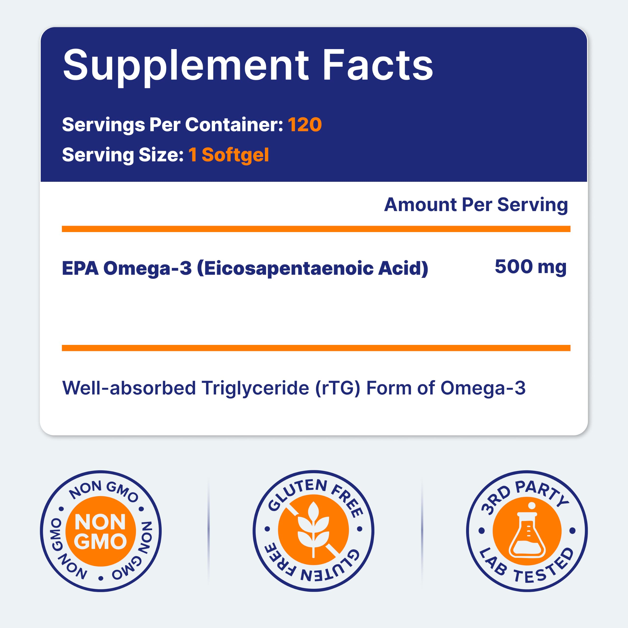 OmegaVia etiqueta con ingredientes y certificaciones IFOS visibles y claras