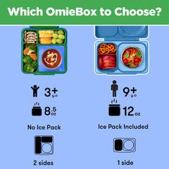 Omie OmieBox interior con compartimentos organizados para comidas variadas