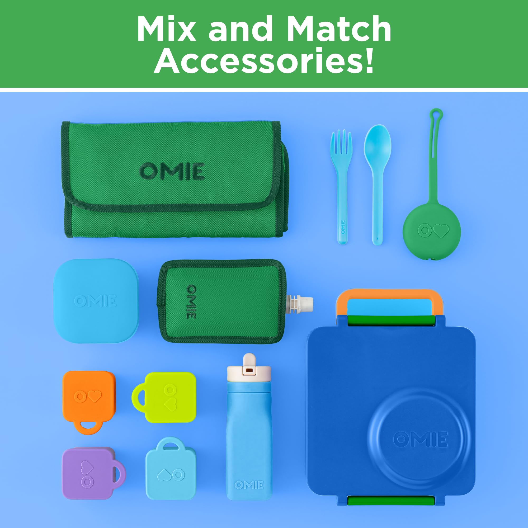 Omie OmieBox textura y acabado del material duradero sin BPA ni ftalatos