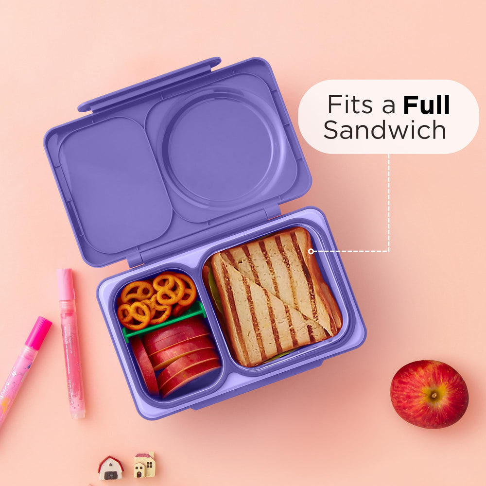 Omie OmieBox UP en mochila escolar lista para el almuerzo y la jornada