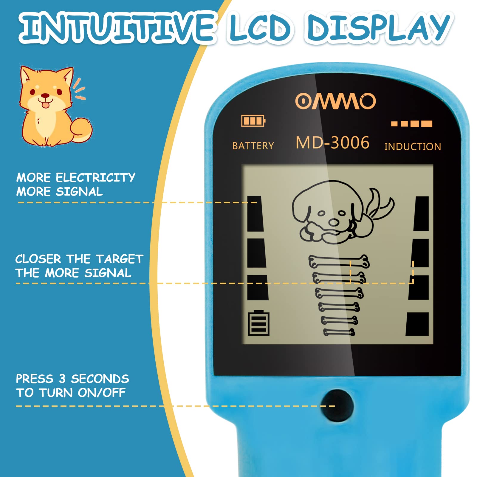 OMMO foldable search coil compact for travel, making the detector easy to store