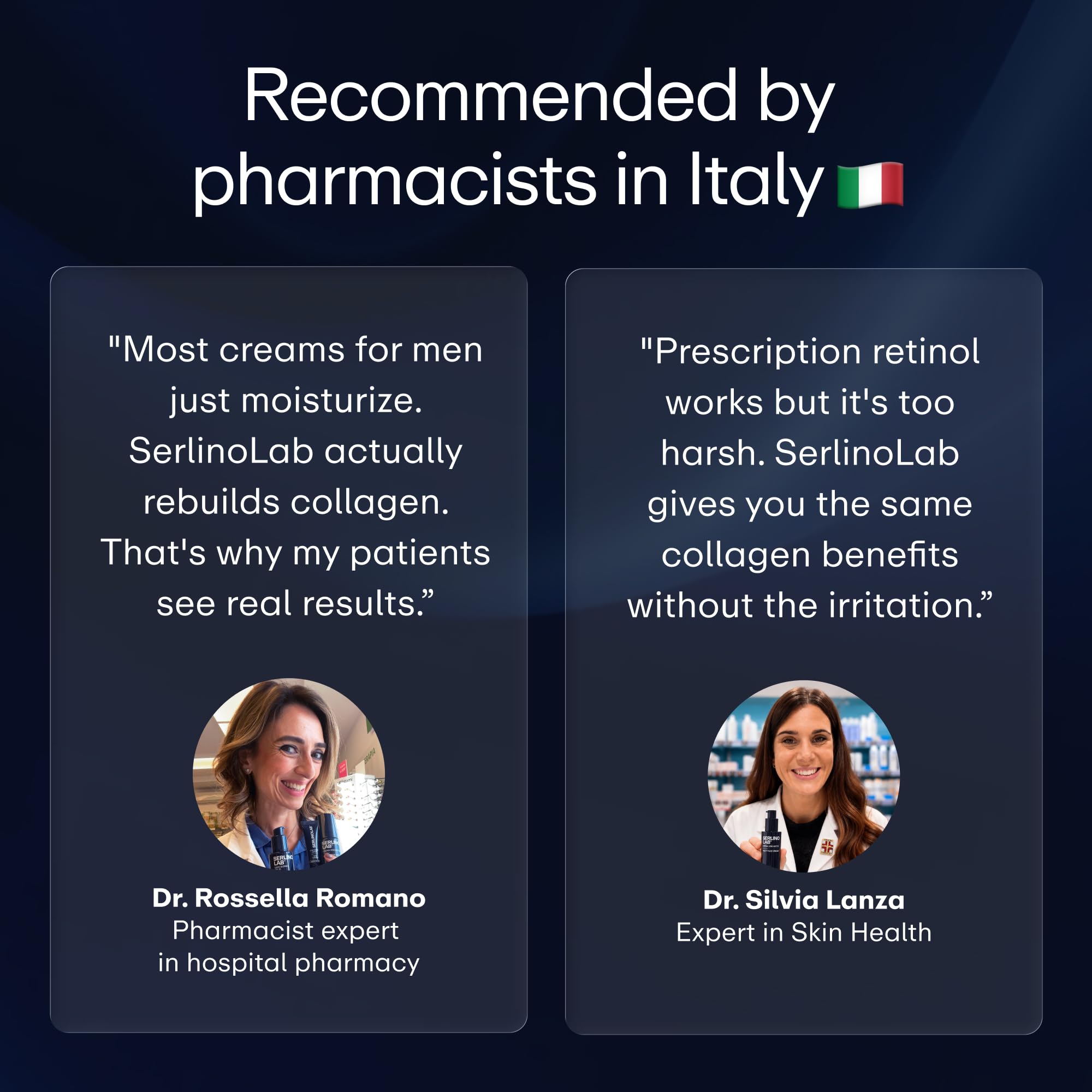 Omnis Uomo envase lateral que muestra instrucciones y aspecto premium del producto
