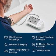 OMRON brazalete D-ring detalle del material y ajuste seguro