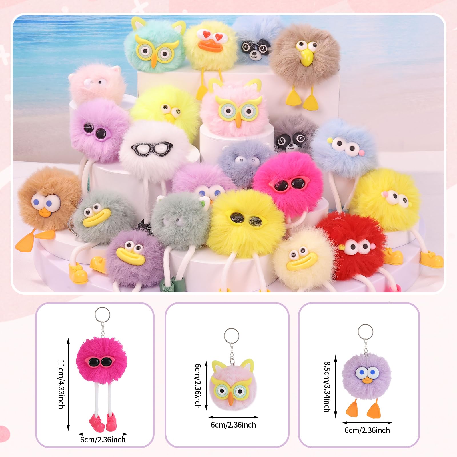 OMyFav llavero peluche vista frontal enfatizando diseño divertido