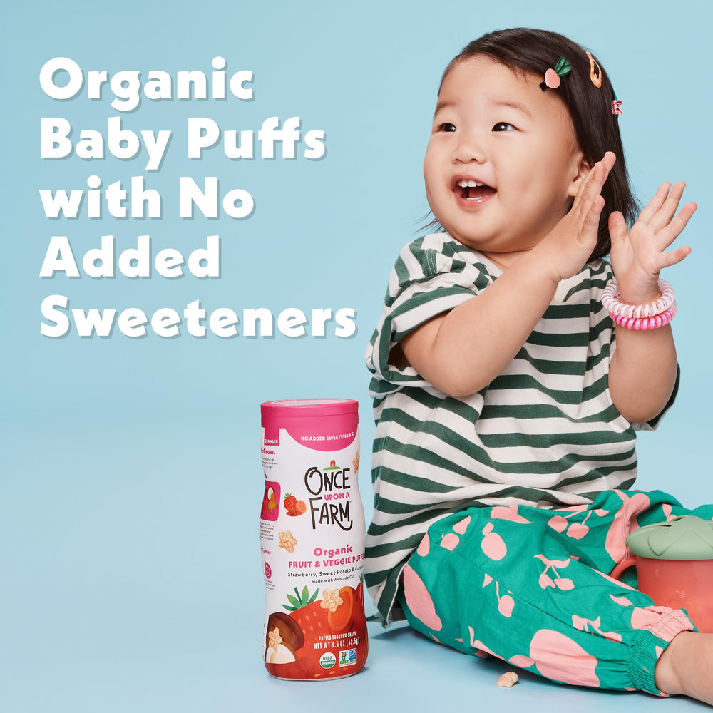 Once Upon a Farm ingredientes fresa coco batata, sabor natural