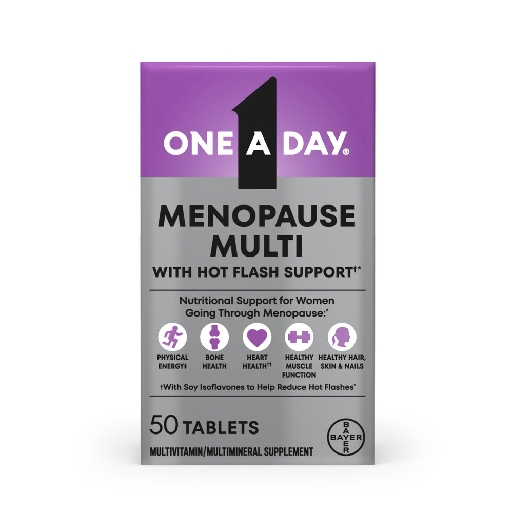 One A Day paquete frontal mostrando tableta y beneficios claramente