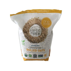 One Degree vista frontal del envase de 5 lbs mostrando etiqueta orgánica y sin gluten