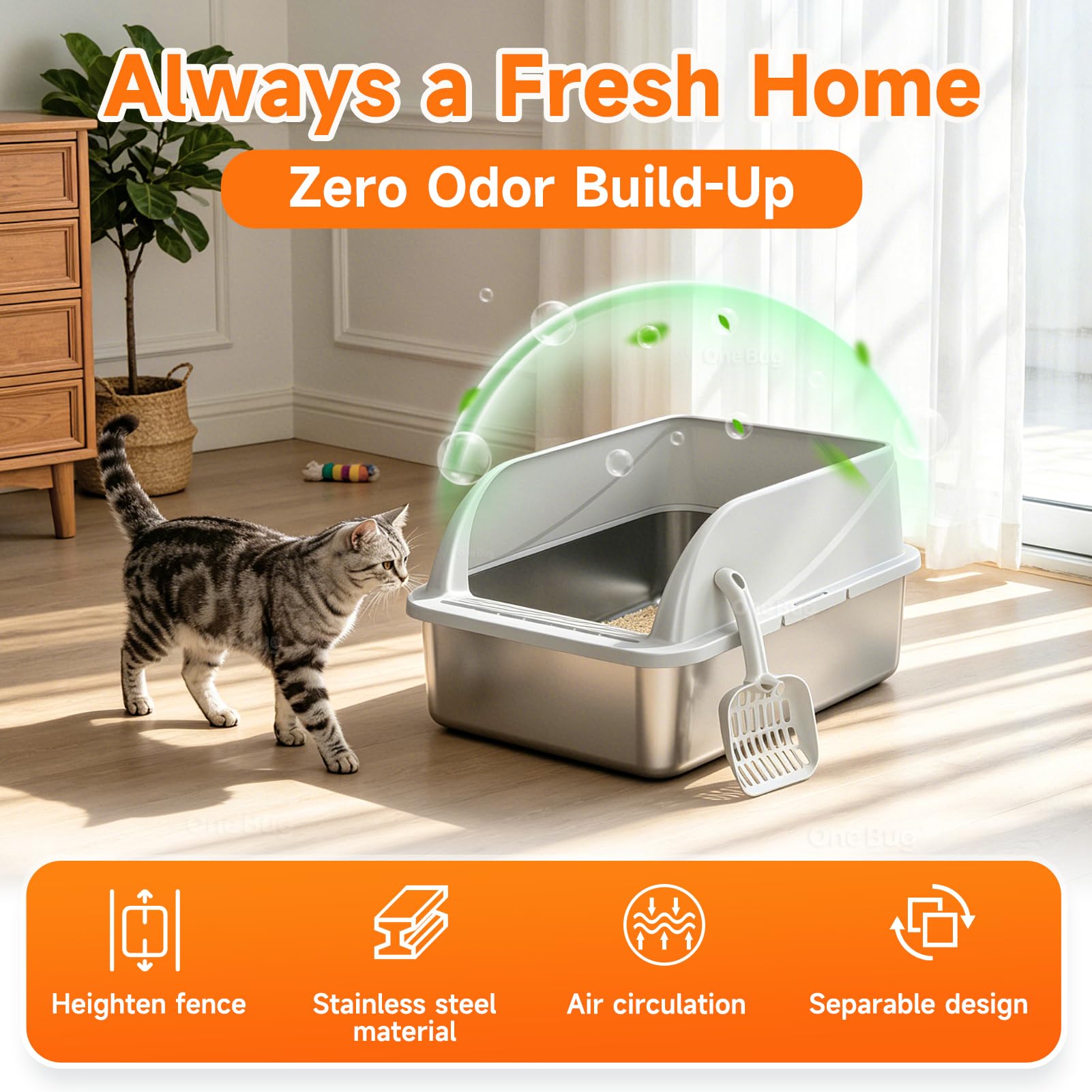 OneBug entrada inclinada con escalón que reduce arena en las patas