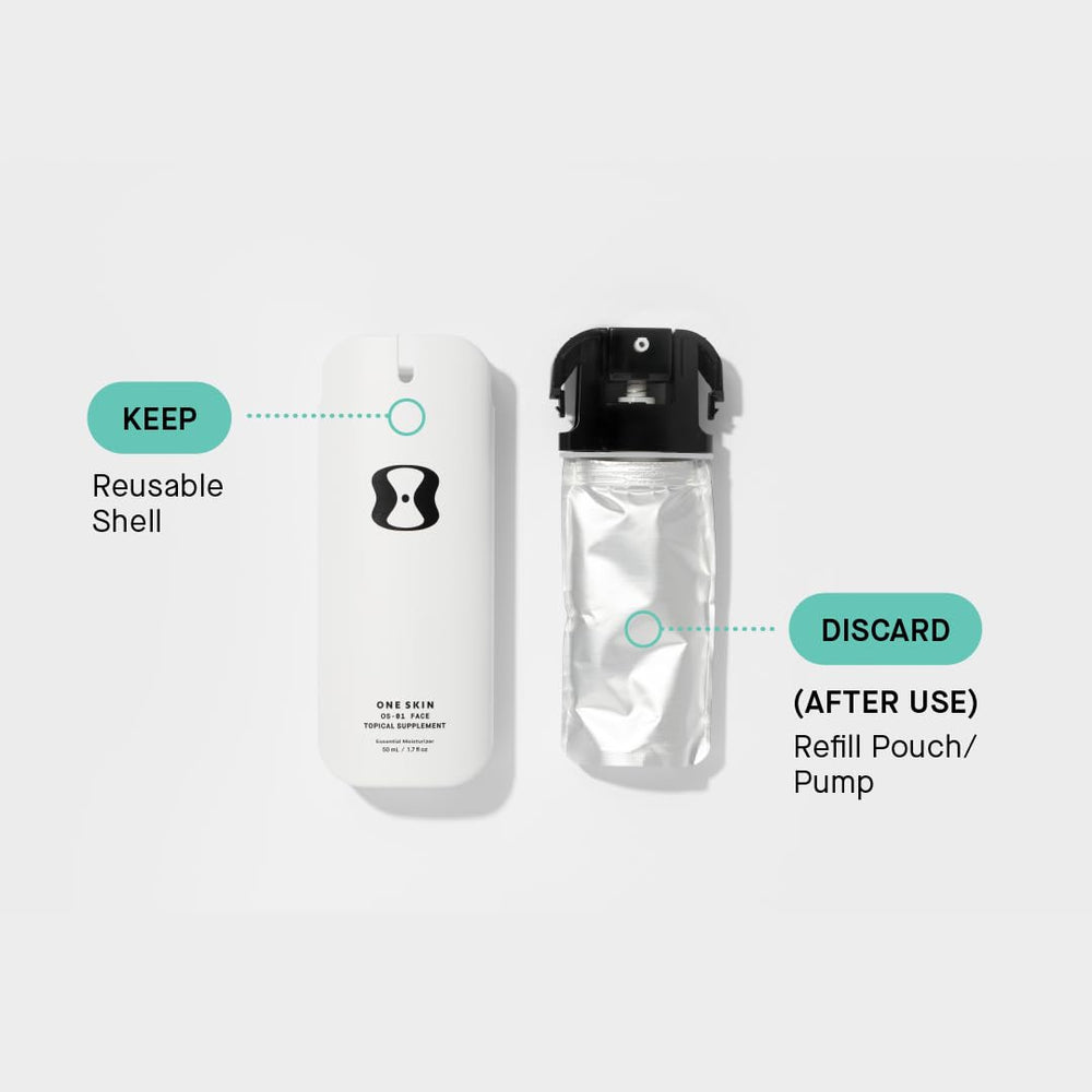oneskin detalle del pump que garantiza dosificación higiénica