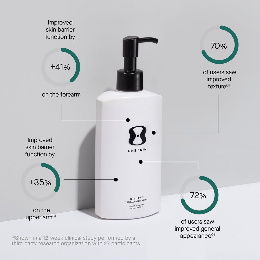 oneskin aplicación en brazo mostrando uso, beneficio calma e hidratación