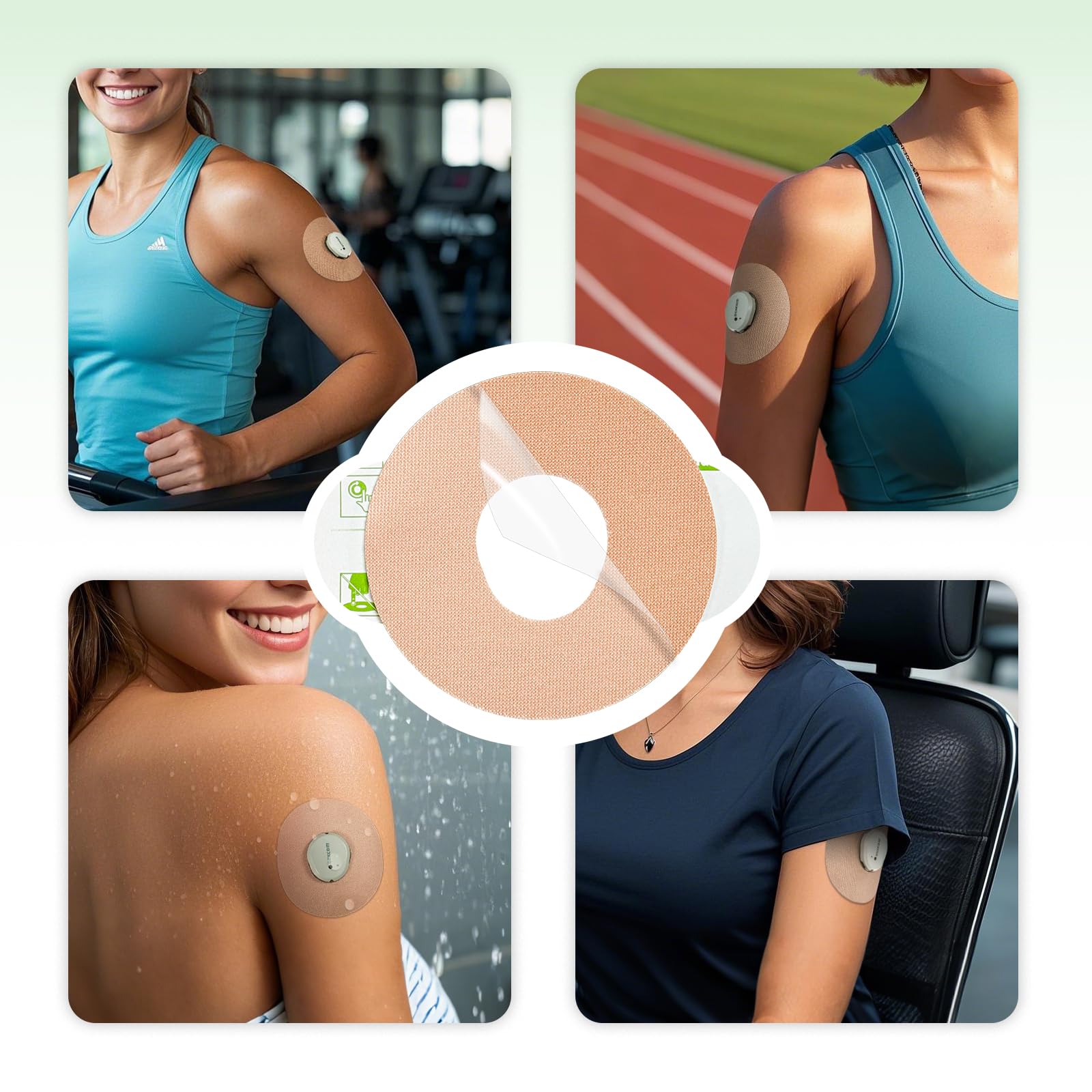 Comparación de tamaño Onida frente a sensor Dexcom G7 para ver ajuste exacto