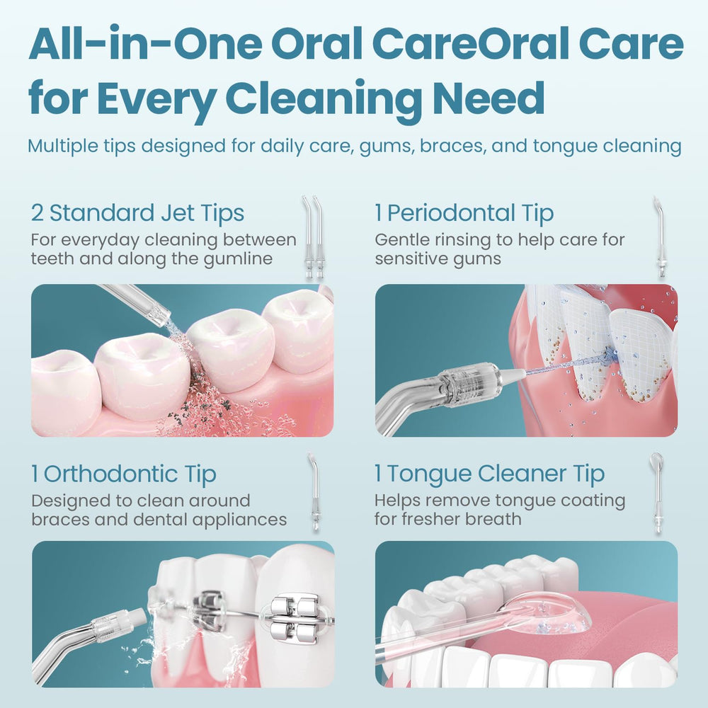 Onlyone en uso limpiando alrededor de brackets para mejor higiene ortodóntica
