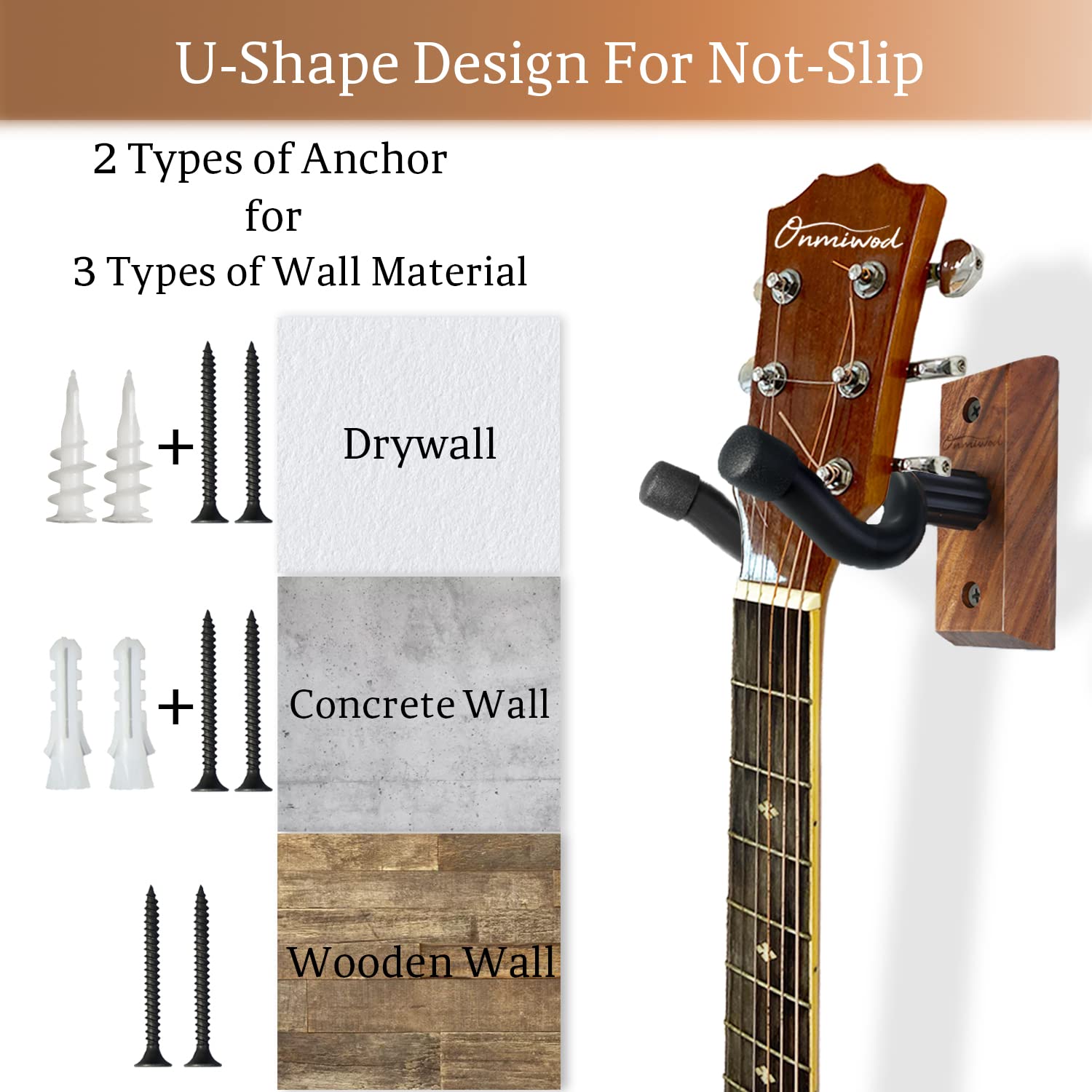 Onmiwod tornillos y tacos incluidos para una instalación segura y rápida