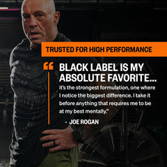ONNIT cápsulas Alpha BRAIN Black Label primer plano que muestra textura y dosificación