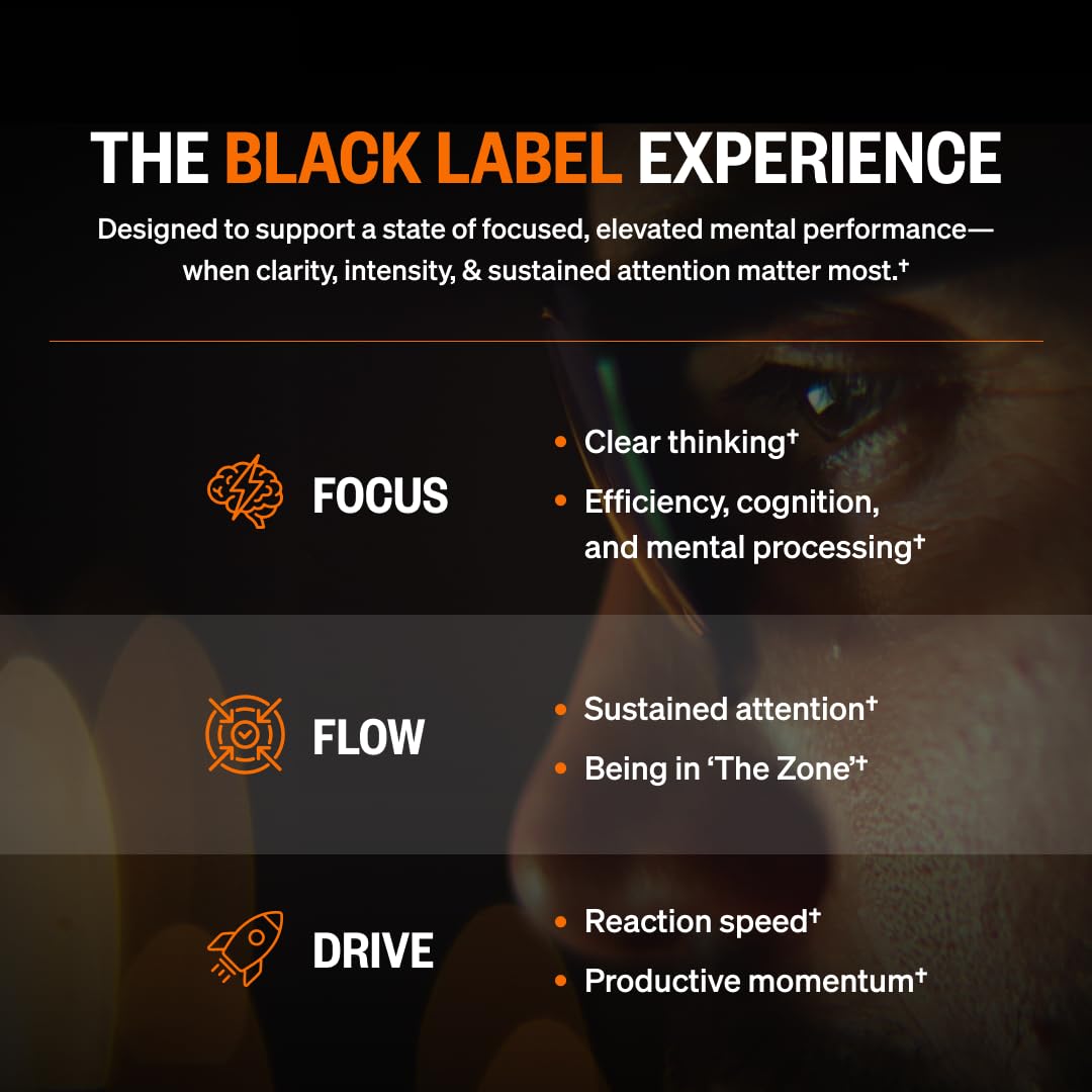 ONNIT Alpha BRAIN Black Label en mano para comparar tamaño y portabilidad