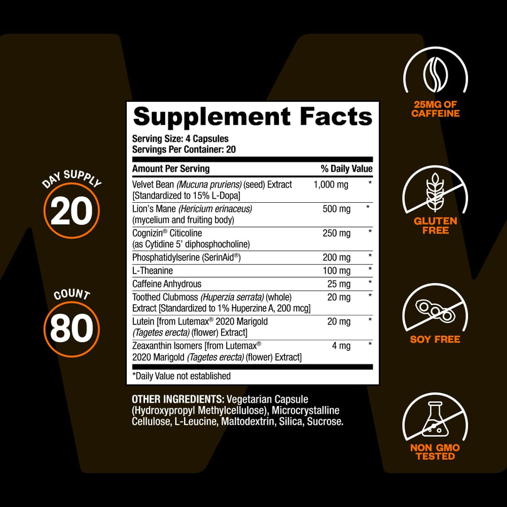 ONNIT ingredientes citicolina y Lion's Mane representados como enfoque natural