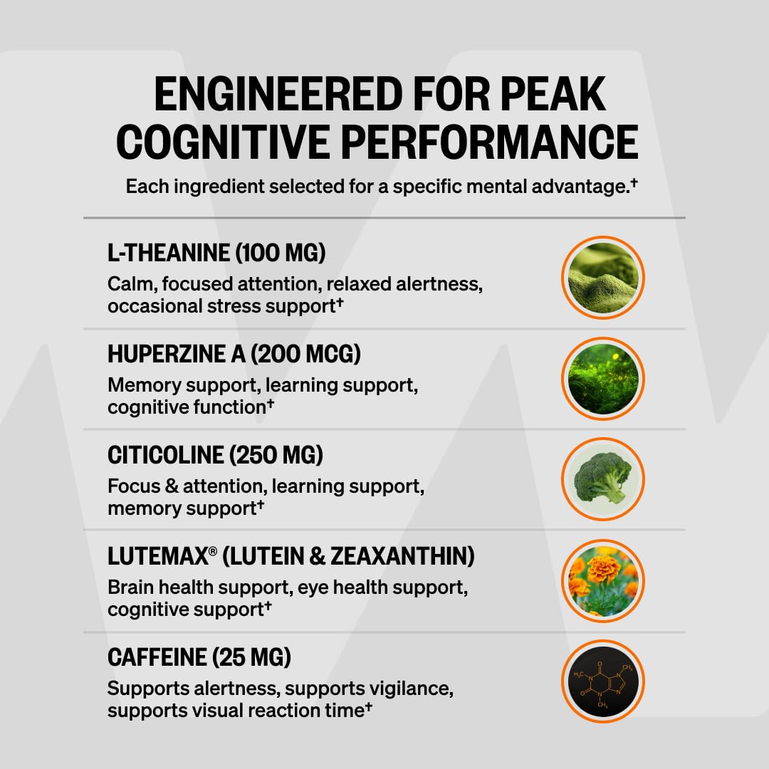 ONNIT closeup de cápsula Alpha BRAIN Black Label destacando calidad y pureza