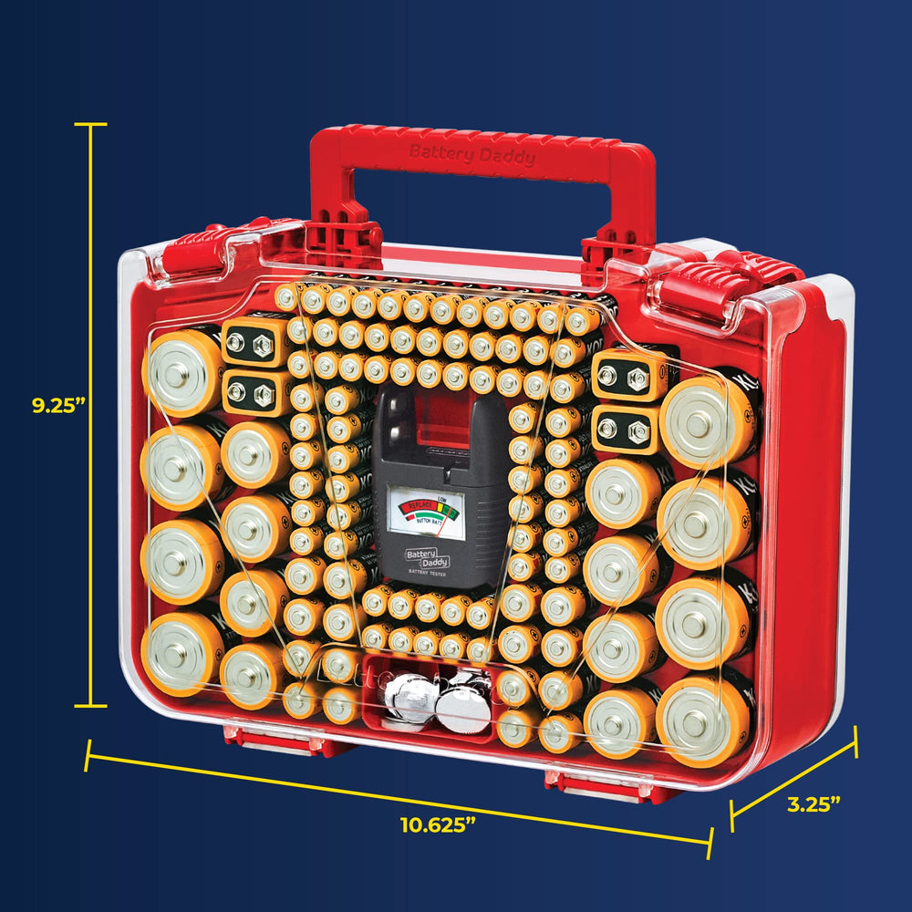 Ontel Battery Daddy etiquetas de compartimentos para identificar pilas