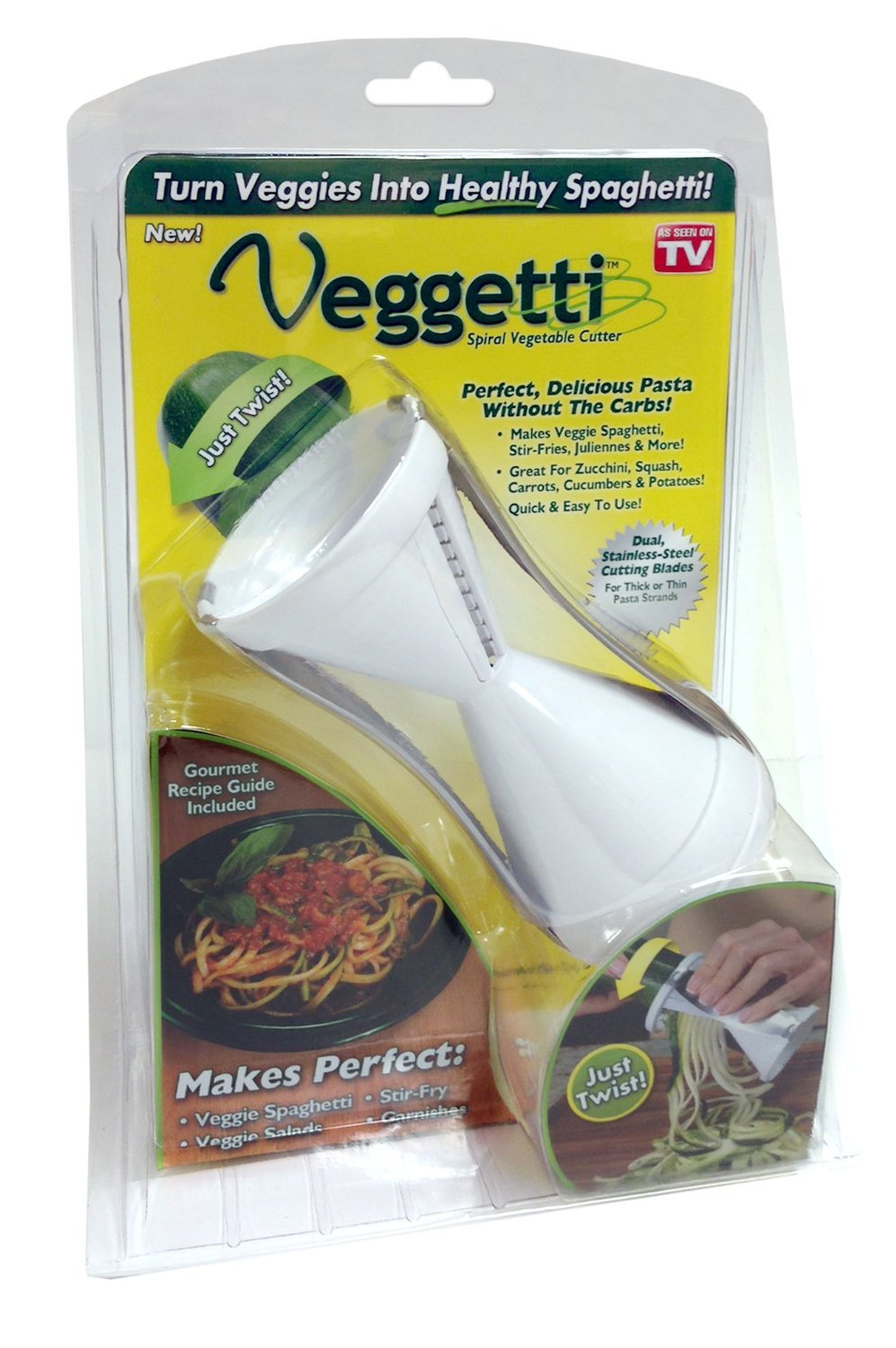 Ontel Veggetti primer plano de cuchillas de acero inoxidable eficacia