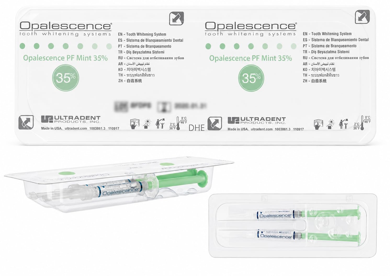 Opalescence aplicación con jeringa en férula, ayuda a posicionar el gel correctamente