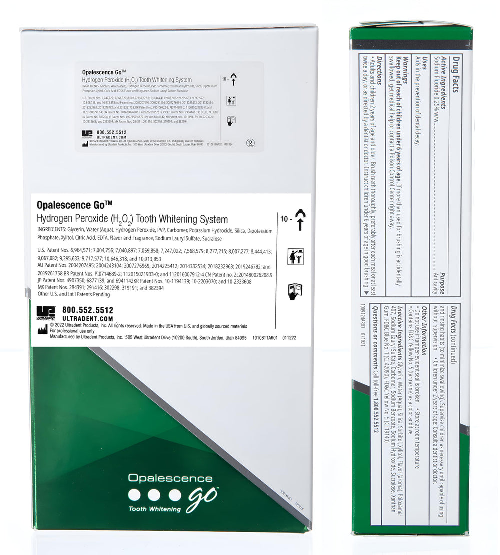 Opalescence estilo de vida sonrisa junto al lavabo que sugiere rutina diaria