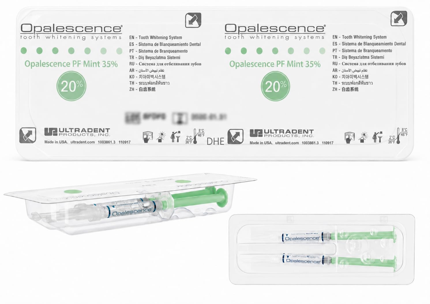 Opalescence lista de ingredientes con xilitol para menor riesgo caries