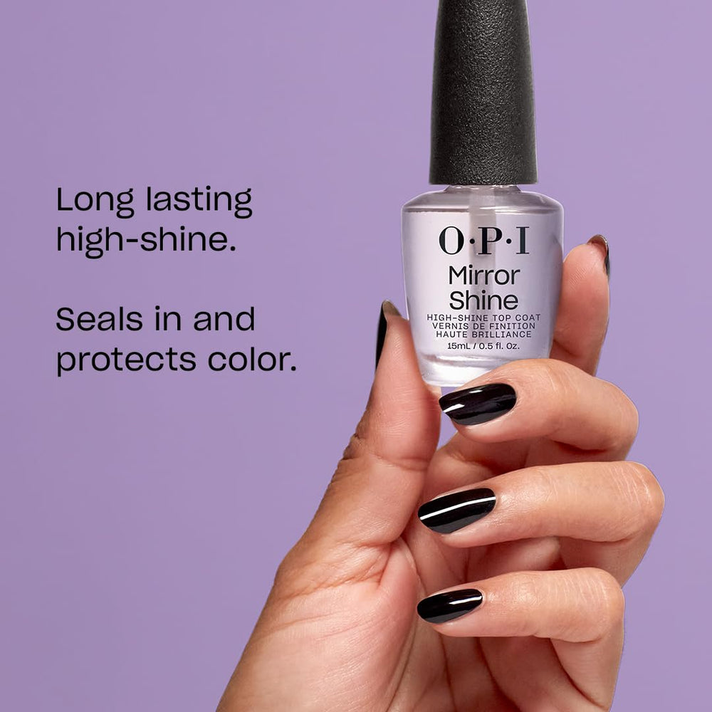 OPI gota de top coat mostrando textura de secado rápido