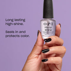 OPI gota de top coat mostrando textura de secado rápido