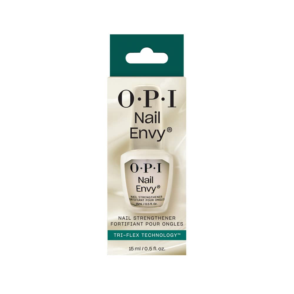 OPI Nail Envy primer plano de vitaminas A C E y biotina reforzando uñas