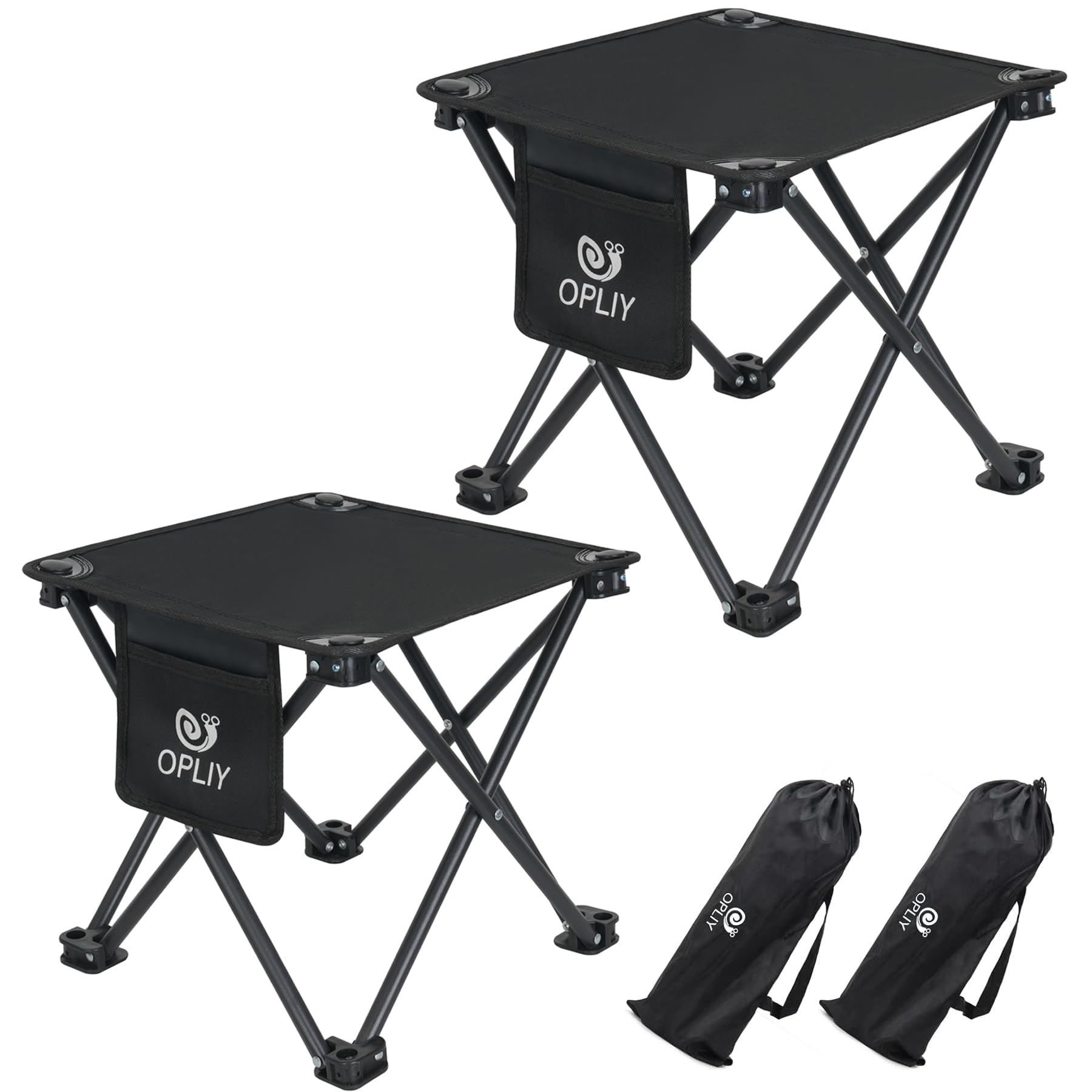 Opliy taburete frontal con funda mostrando portabilidad y diseño resistente