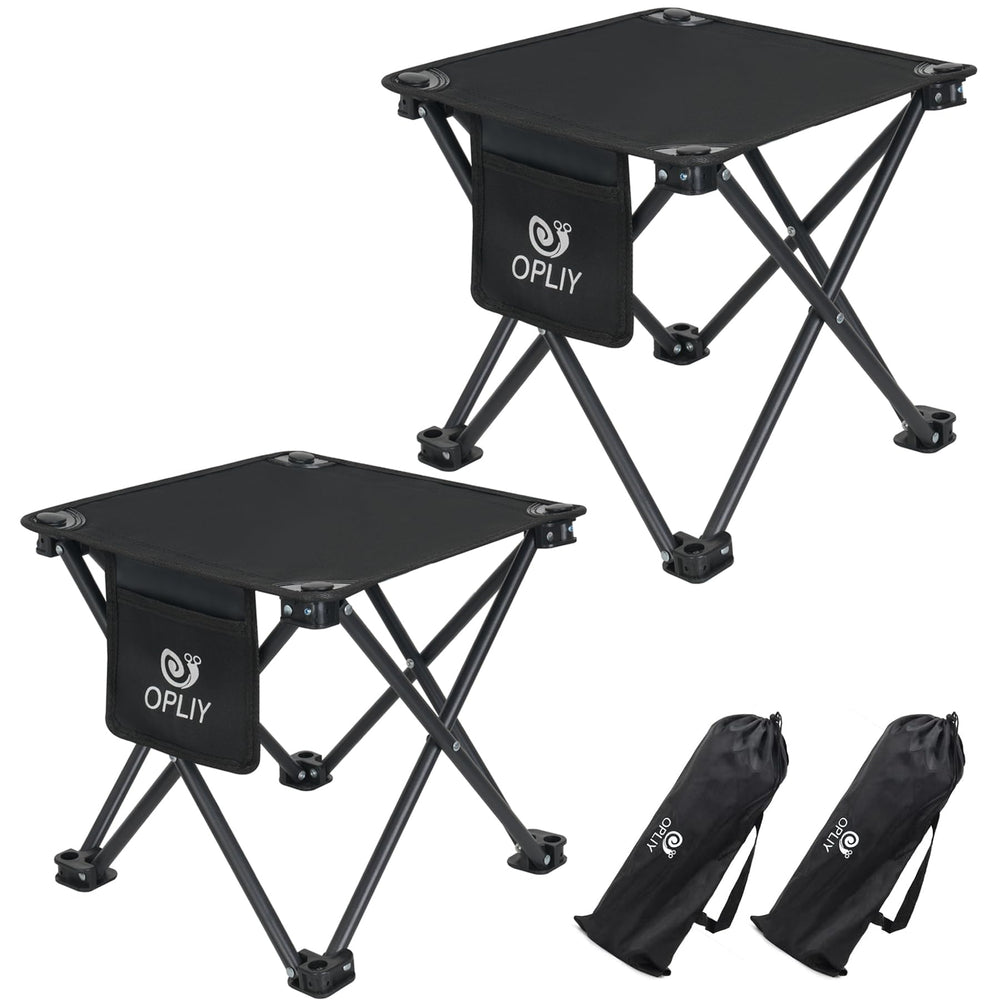 Opliy taburete frontal con funda mostrando portabilidad y diseño resistente