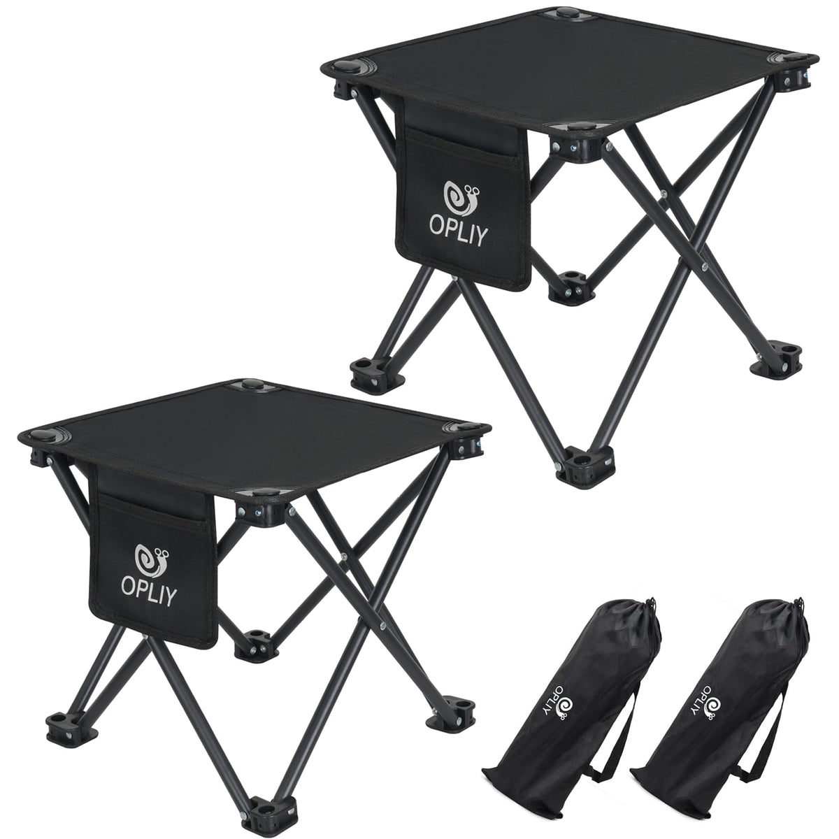 Opliy taburete frontal con funda mostrando portabilidad y diseño resistente