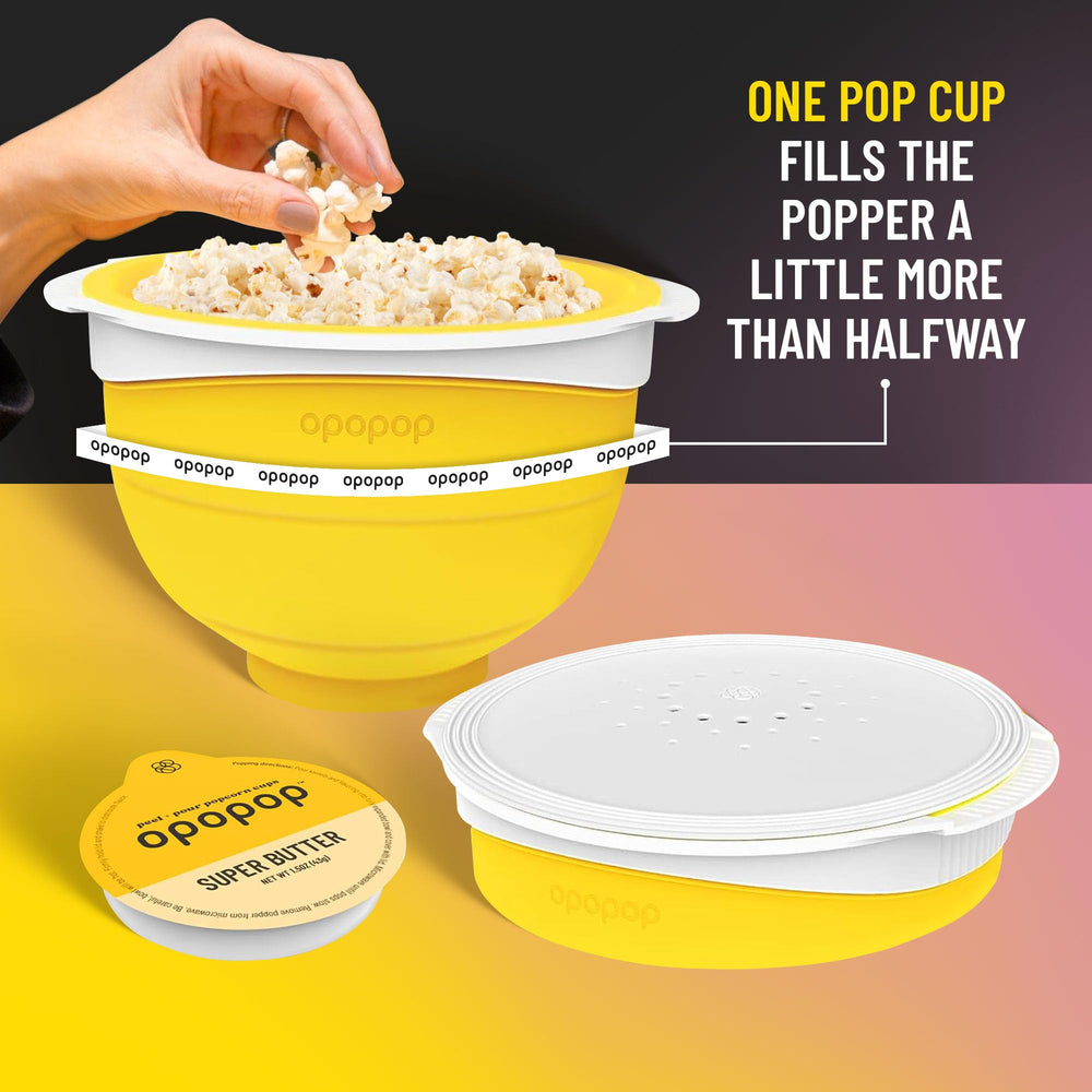 OPOPOP seis tazas Super Butter organizadas para almacenamiento práctico
