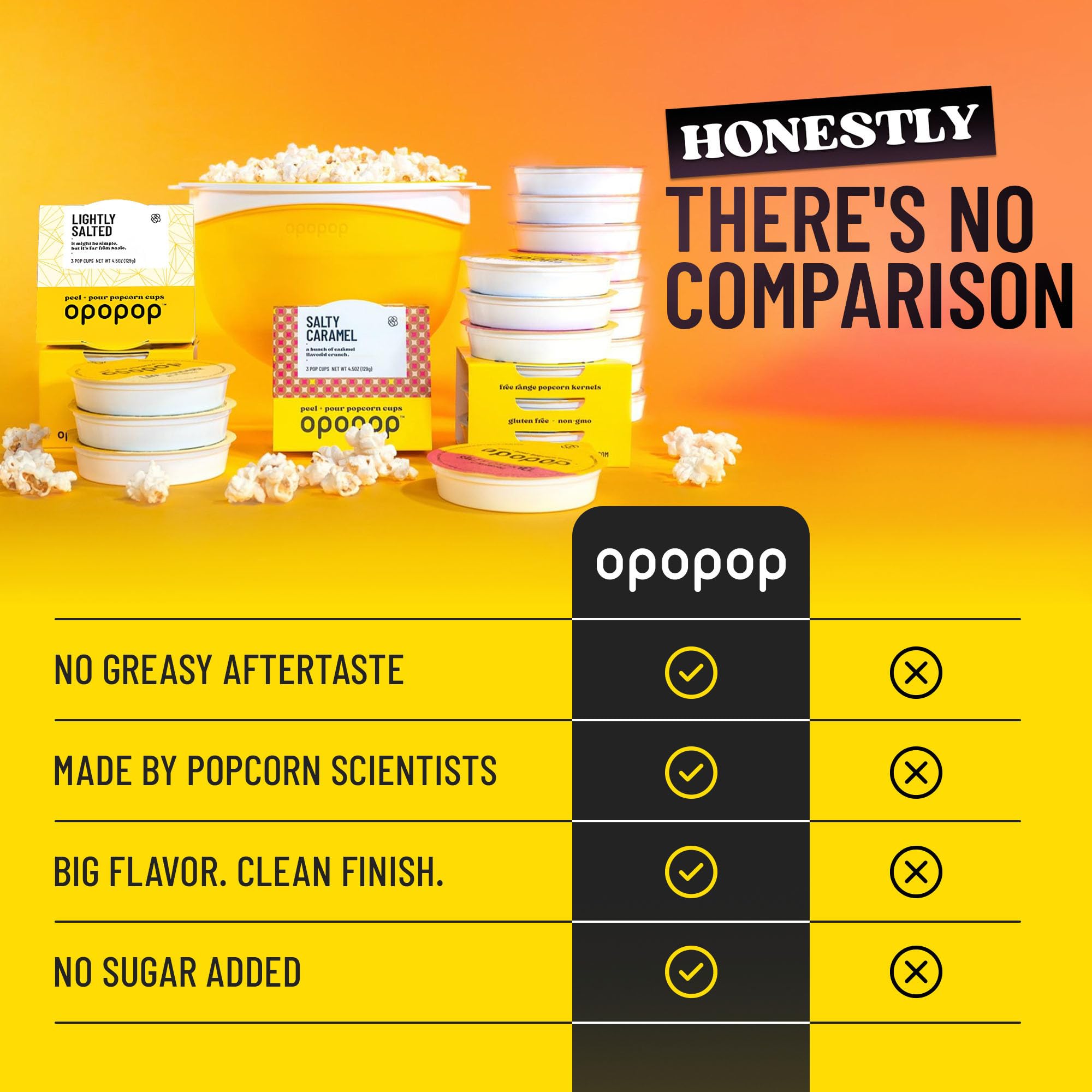 OPOPOP palomitas en ambiente de noche de película para entretenimiento