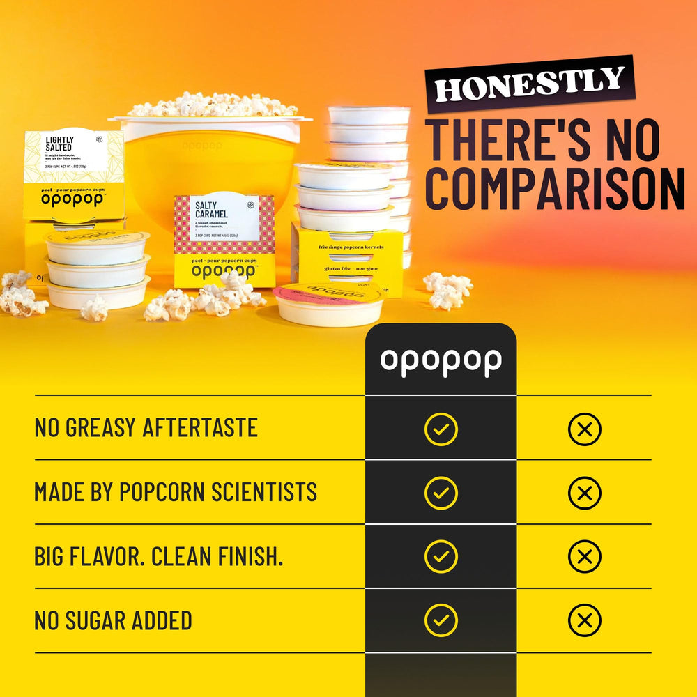 OPOPOP palomitas en ambiente de noche de película para entretenimiento
