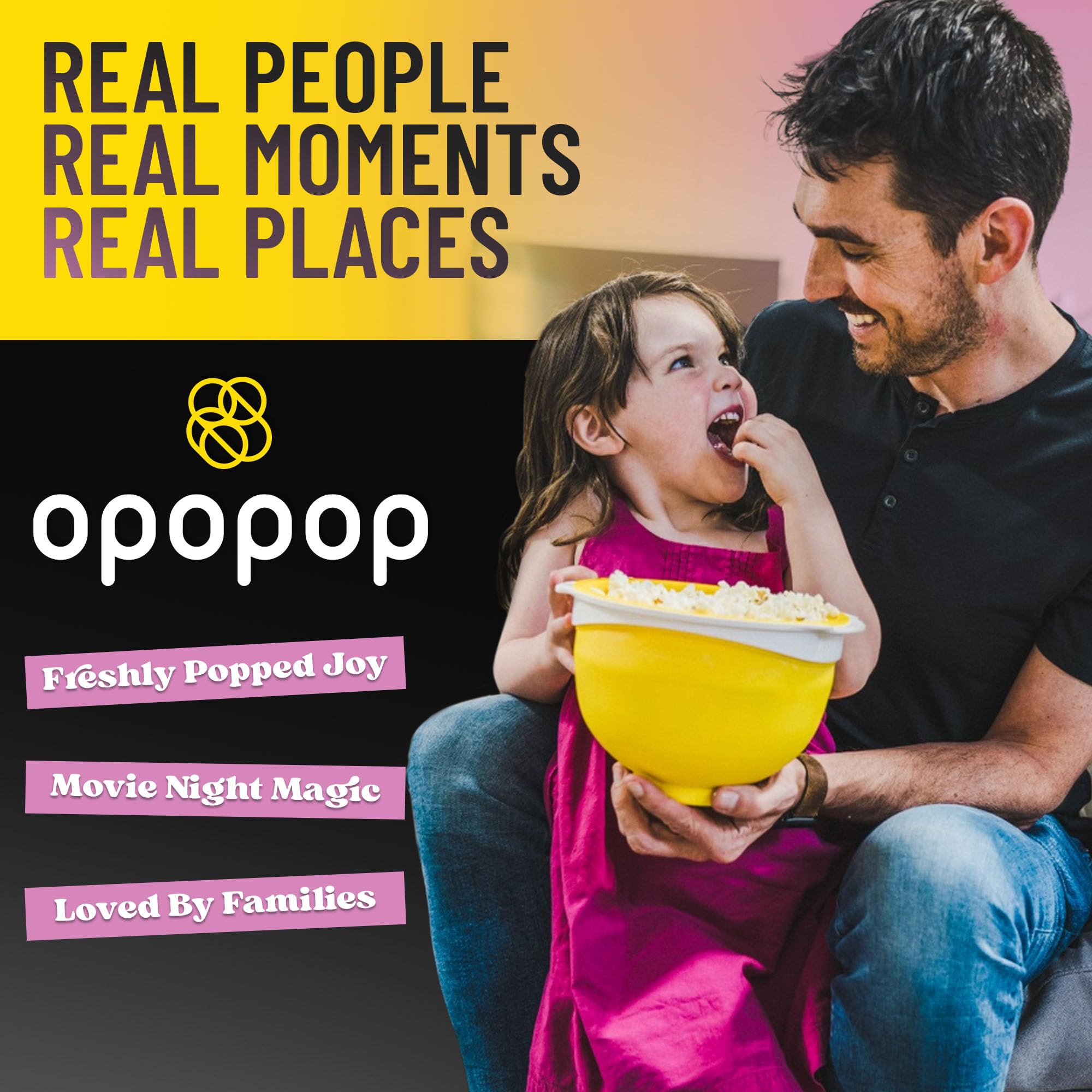 OPOPOP etiqueta con gluten free y sin GMO visible para confianza