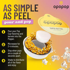OPOPOP taza lista para microondas preparada para calentar rápidamente