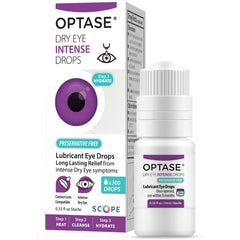 Optase front bottle showing compact multidose design and hydration benefit
