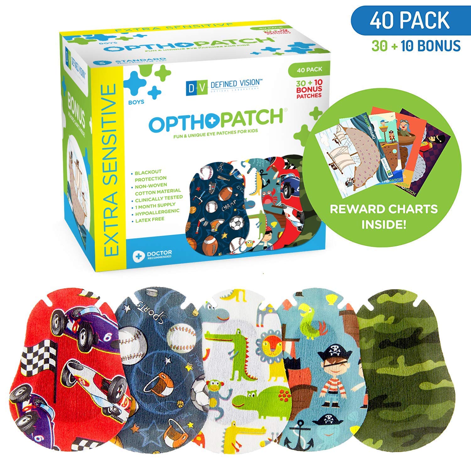 OPTHOPATCH detalle de textura suave y material transpirable para confort