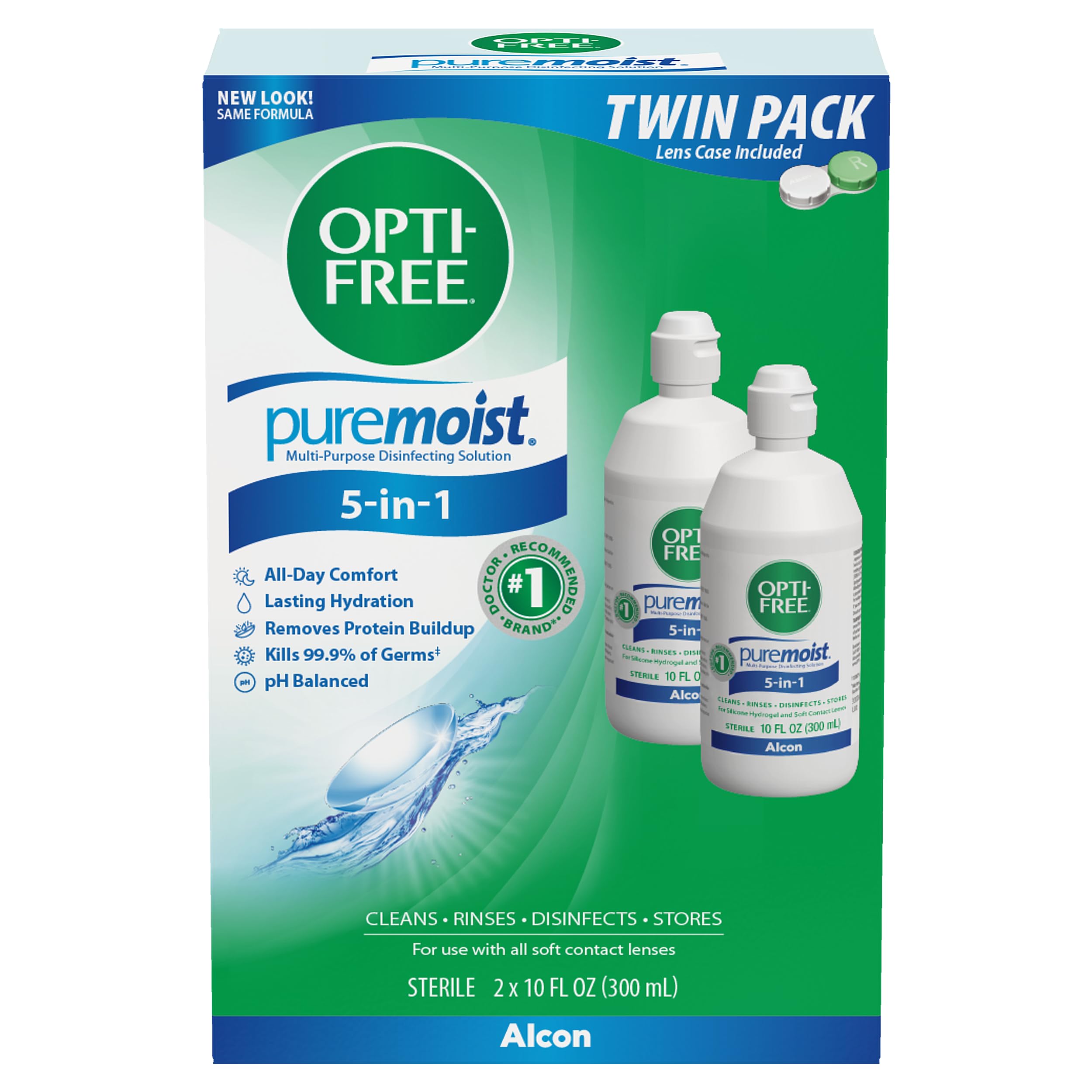 Opti-Free etiqueta con ingredientes activos y uso claro para seguridad