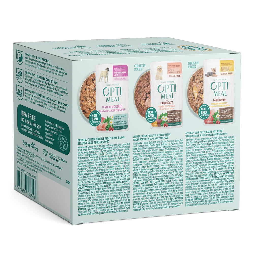 Optimeal disposición de sabores del pack variado que ofrece alternancia semanal