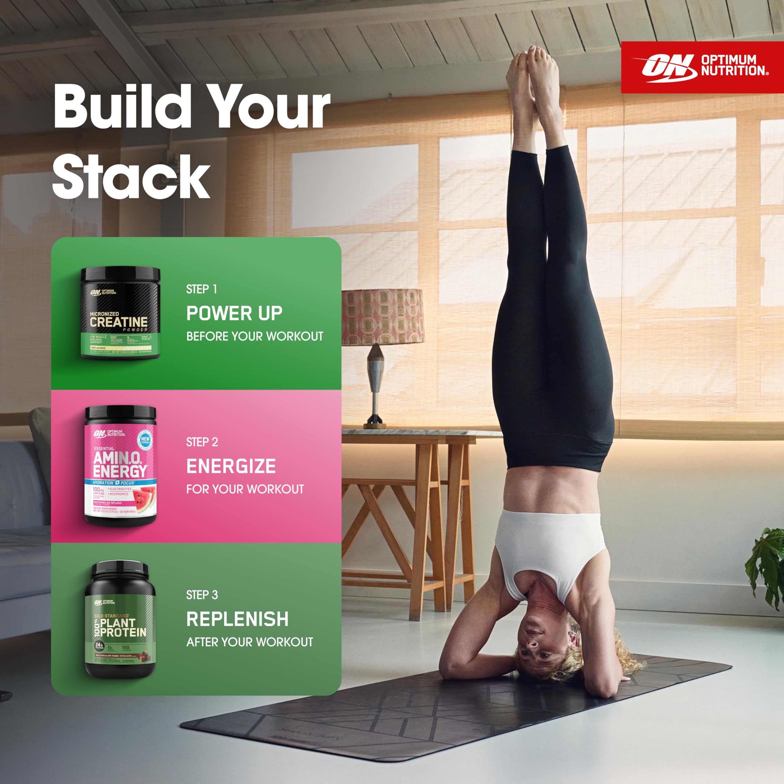 Optimum Nutrition batido en cocina estilo vida, opción saludable para desayunos