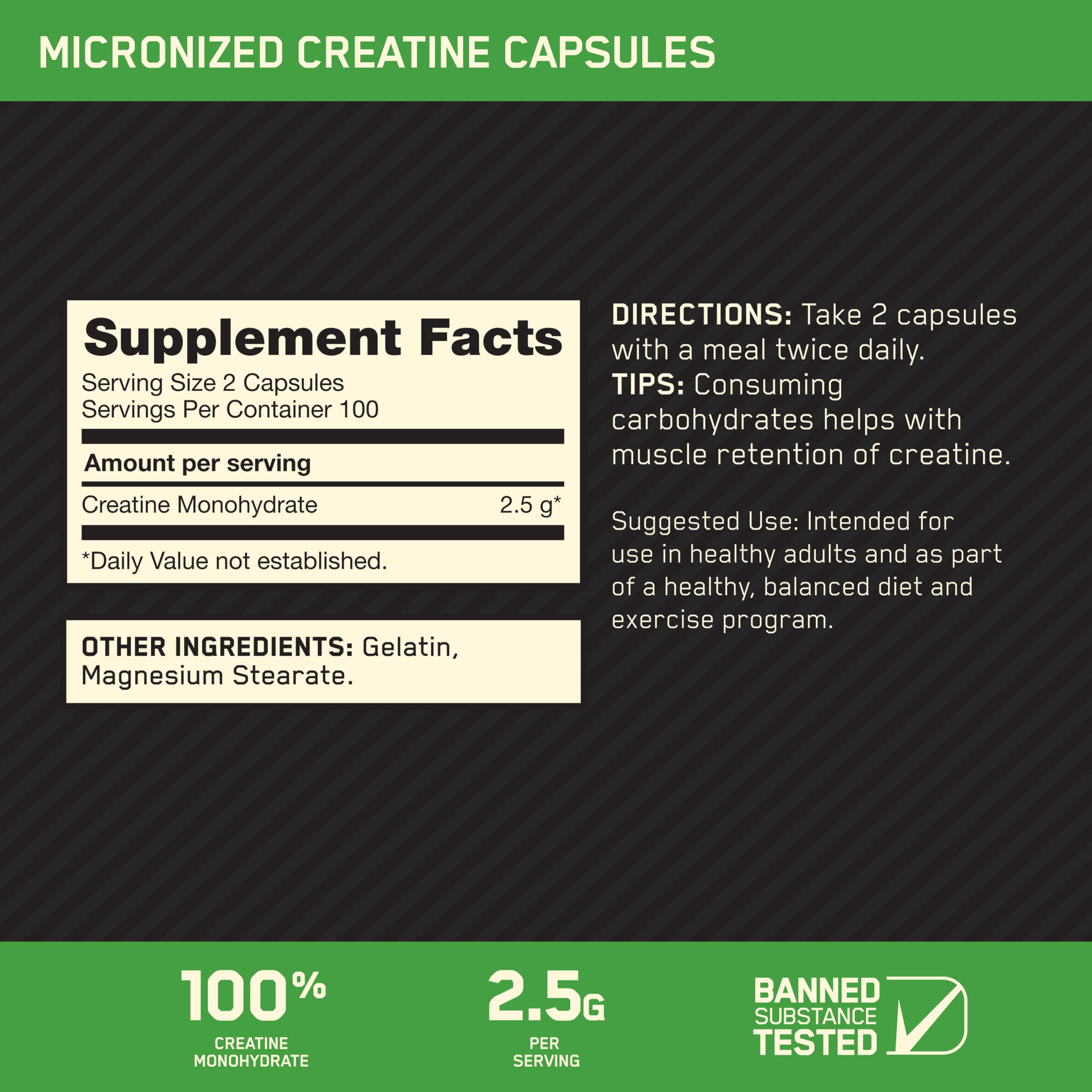 Optimum Nutrition cápsulas en primer plano que ilustran fácil ingestión y pureza