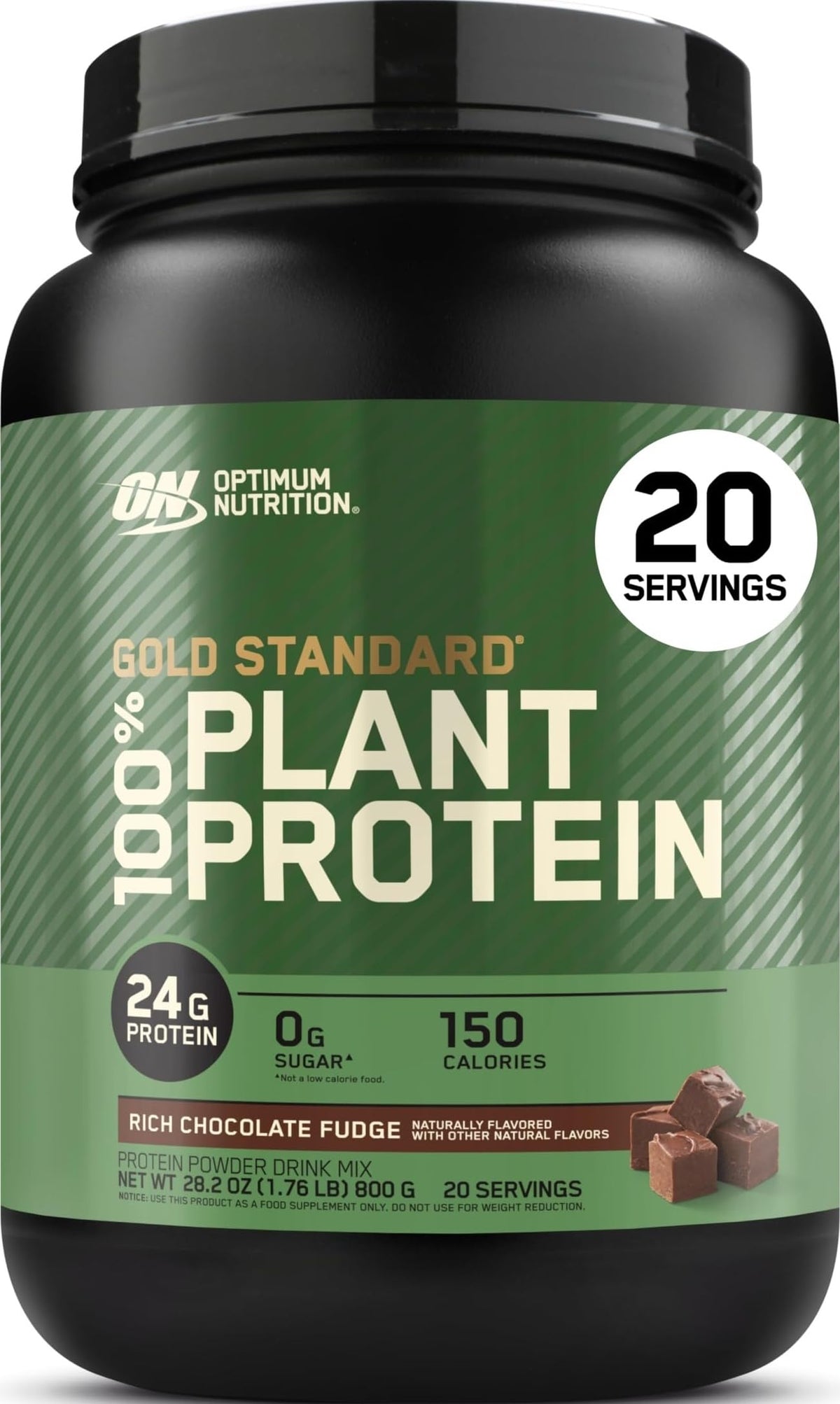 Optimum Nutrition frente del envase chocolate mostrando marca y beneficio proteico